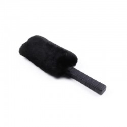 Reversible paddle with fur, stick and gingerbread Leather Appeal Pat Black