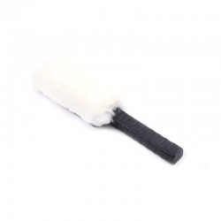 Reversible paddle with fur, whip and gingerbread Leather Appeal Pat White