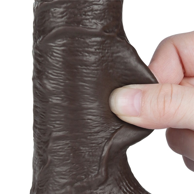 Фаллоимитаор на присоске Sliding Skin Dual Layer Dong Black 7.5. Артикул: IXI62299