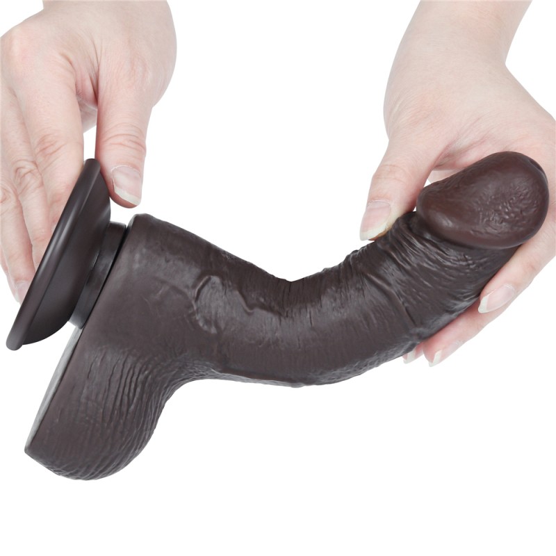 Фаллоимитаор на присоске Sliding Skin Dual Layer Dong Black 7.5. Артикул: IXI62299