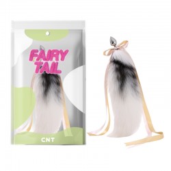 Fluffy Tail Anal Plug Detachable Cross Fluffy Fox Tail Plug White 14.5