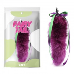Анальная пробка с пушистым хвостом Detachable Fluffy Fox Tail Plug Purple 18.5 по оптовой цене