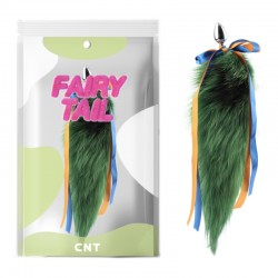      Detachable Fluffy Fox Tail Plug Green 18.5