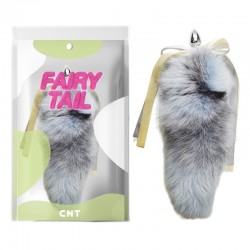 Fluffy Tail Anal Plug Detachable Cross Fluffy Fox Tail Plug Blue 18.5