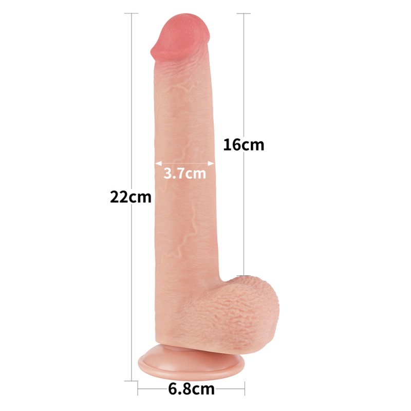 Фаллоимитатор с кожей на присоске Sliding Skin Dual Layer Dong Flesh 9.0. Артикул: IXI62370