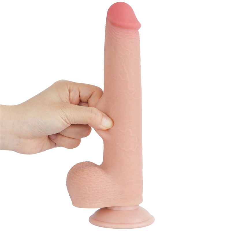 Фаллоимитатор с кожей на присоске Sliding Skin Dual Layer Dong Flesh 9.0. Артикул: IXI62370