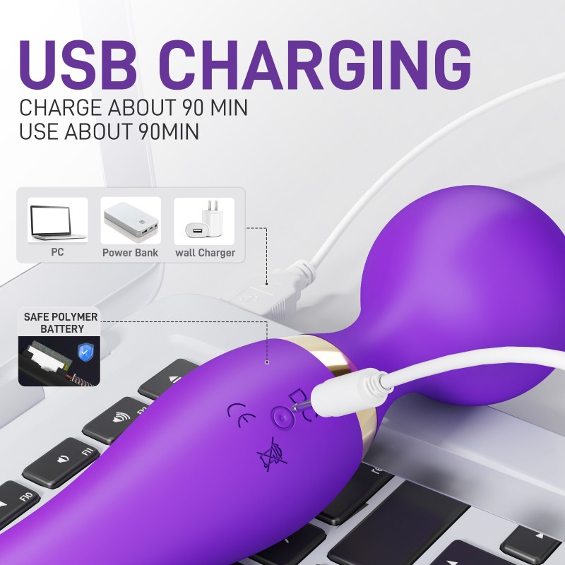 Клиторальный вибростимулятор Ultimate Pleasure Wand Purple. Артикул: IXI62405