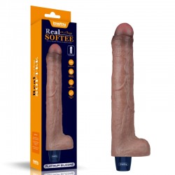 Multi-speed vibrator Real Softee Rechargeable Silicone Vibrating Dildo 10.5