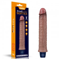   Real Softee Rechargeable Silicone Vibrating Dildo 9.5   