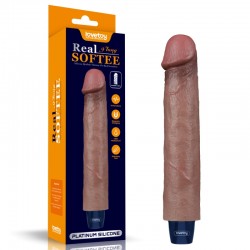   Real Softee Rechargeable Silicone Vibrating Dildo 9.0