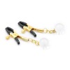 Nipple Clamps with Clear Ball Nipple Golden Toys
