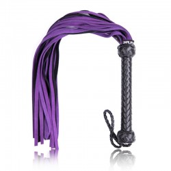 The couple fun toys health care products wholesale leather whip whip whip handle bold purple powder recruit agents   