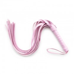 Плеть с рукояткой для ролевых игр Flirt Whip Bound Leather Pink