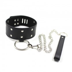 Collar with leash Neck Collar Black