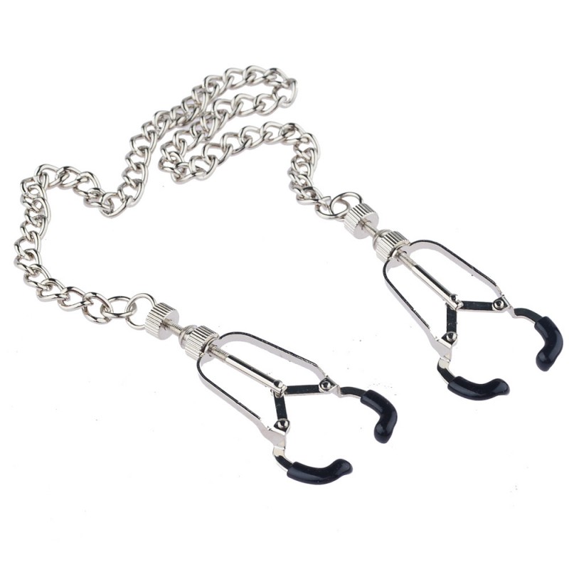 Зажимы для сосков на цепочке Kinklab Mandible Silver Nipple Clamps. Артикул: IXI62493