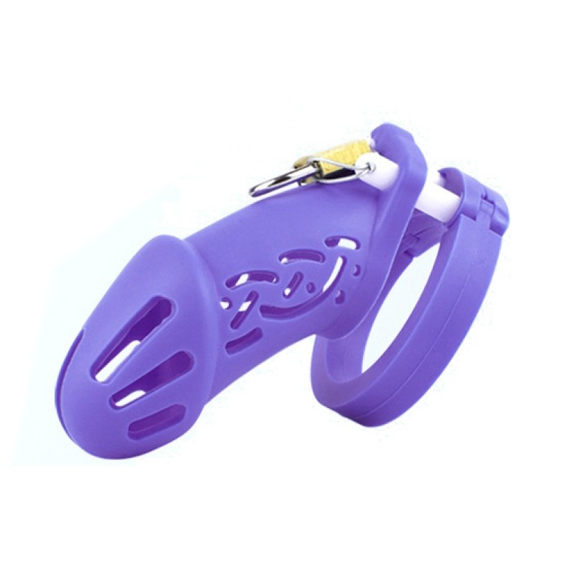 Пояс верности для мужчин Silicone Chastity Cage Purple Standart. Артикул: IXI62510