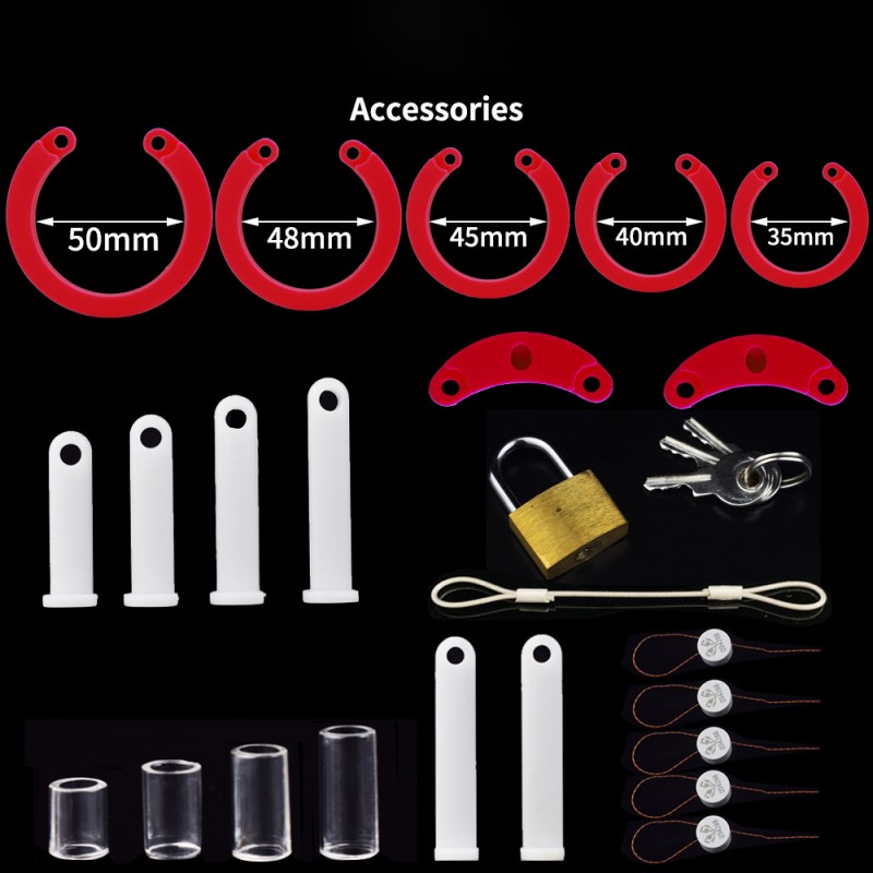 Chastity belt for men Silicone Chastity Cage White Small. Артикул: IXI62515