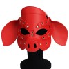     Leather Pig Mask Red