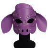     Leather Pig Mask Purple