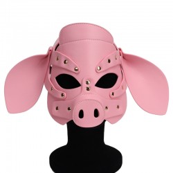     Leather Pig Mask Pink   