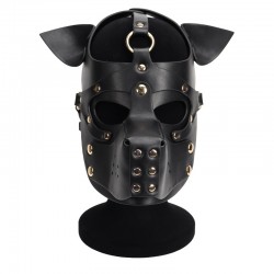 Неопреновая маска Puppy Face Leather Dog Mask Black
