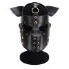   Puppy Face Leather Dog Mask Black