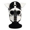   Puppy Face Leather Dog Mask White