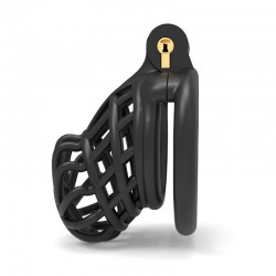 Chastity Cage for Men 3D Honeycomb Chastity Cage-G Bending Ring