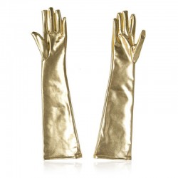     Fetish Five Fingers Gloves Golden