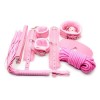 7-piece set for BDSM games with fur, pink Shades of Love