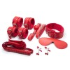 Set for BDSM games of 7 pieces, red with fur Shades of Love