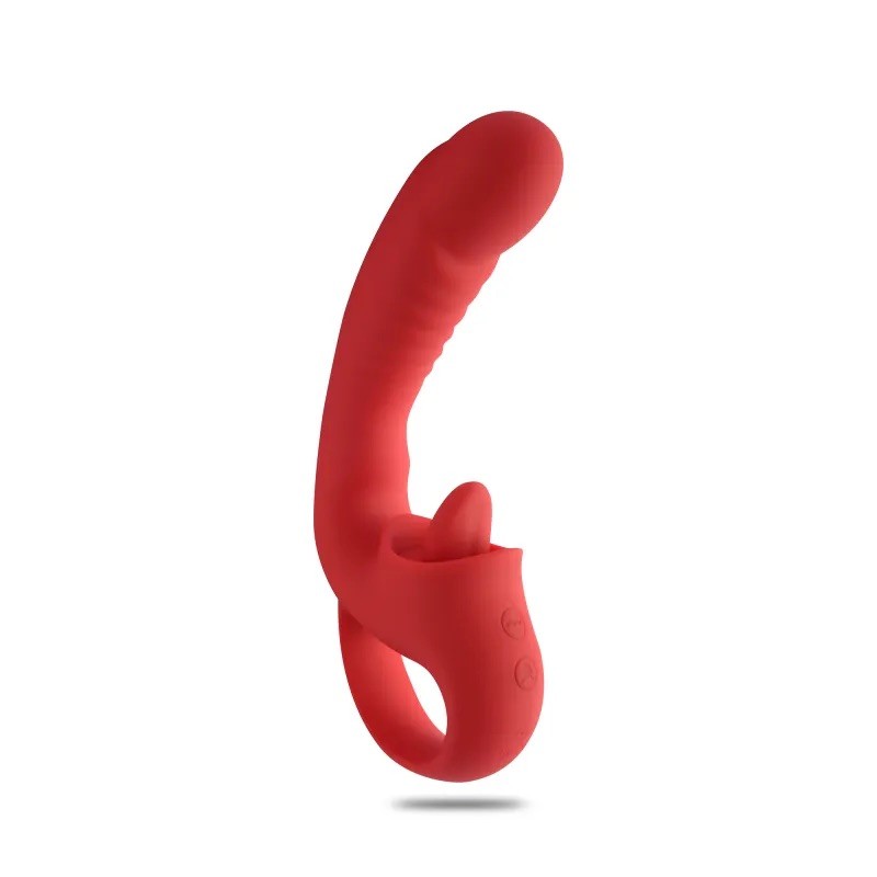 Двойной вибратор для женщин Pleasure Luxury G-Spot and Clitoral Licker Vibrator. Артикул: IXI62561