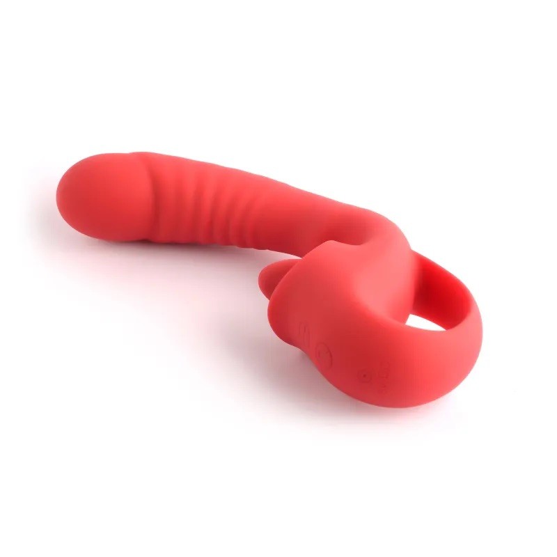 Двойной вибратор для женщин Pleasure Luxury G-Spot and Clitoral Licker Vibrator. Артикул: IXI62561