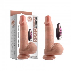 Dual-Layered Nature-Feel Thrusting Silicone Dildo 7.2 Suction Cup Vibrator