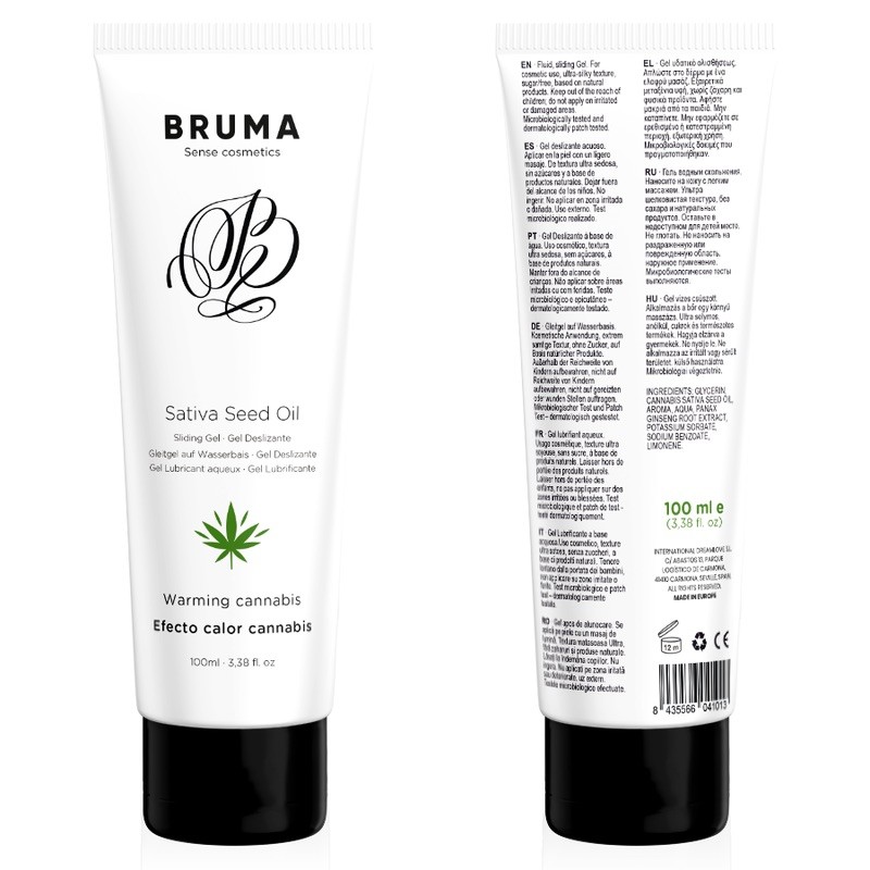Lubricant Sativa Sedd Oil Sliding Gel Warming Cannabis Flavor, 100ml. Артикул: IXI62564