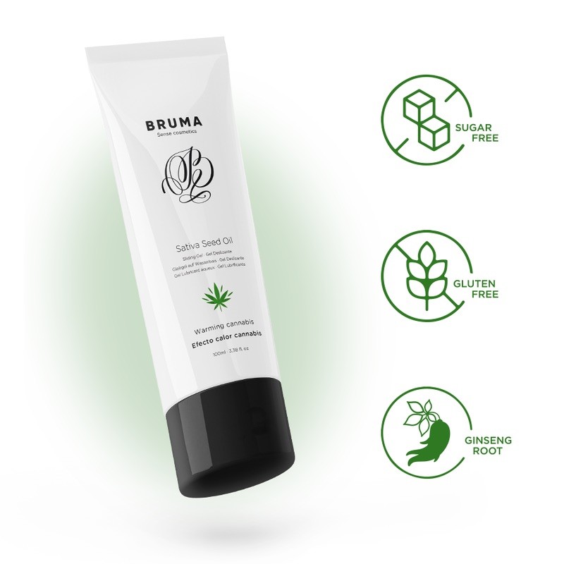 Lubricant Sativa Sedd Oil Sliding Gel Warming Cannabis Flavor, 100ml. Артикул: IXI62564