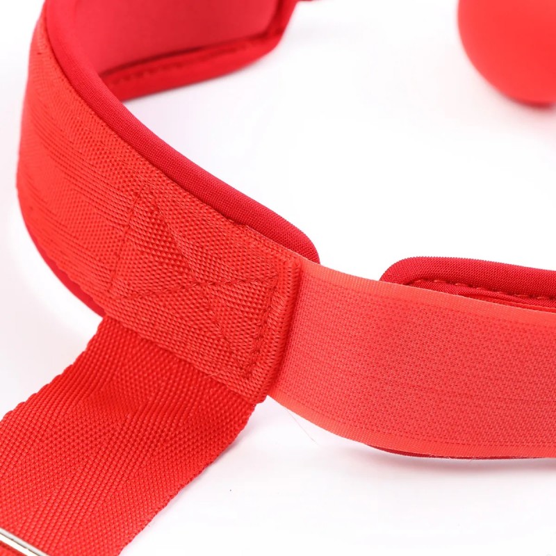 Комплект кляп с манжетами на руки и ноги Bondage Nylon Set Red. Артикул: IXI62568