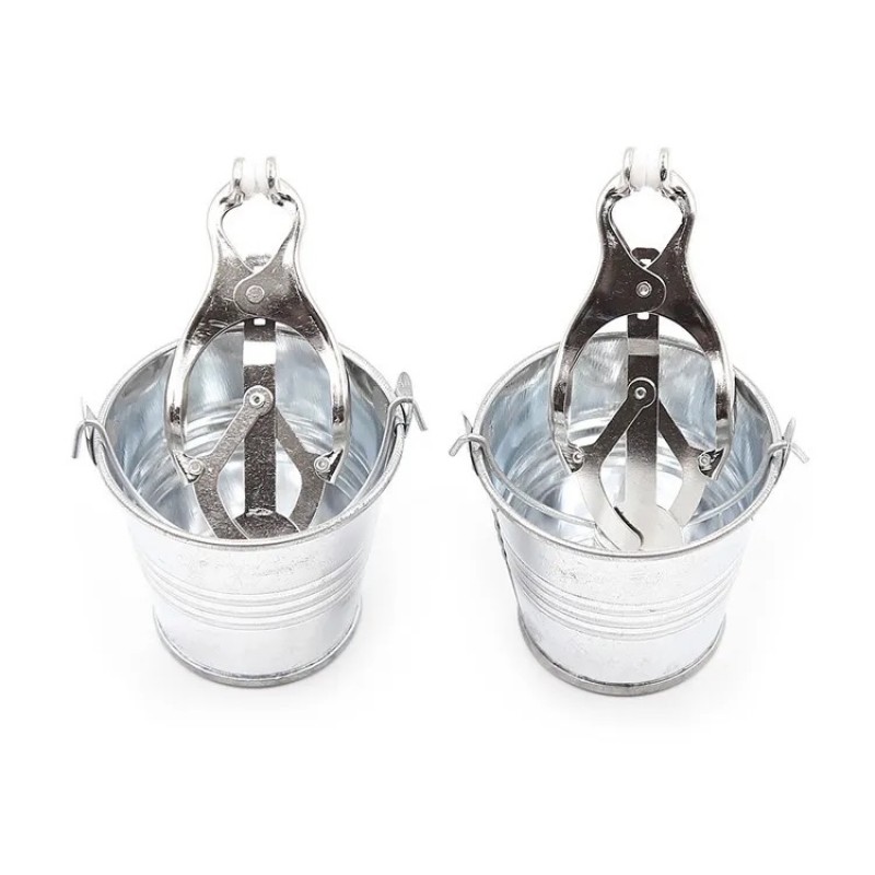 Зажимы для сосков с ведерками для жидкости Bucket Nipple Clamps Silver. Артикул: IXI62573
