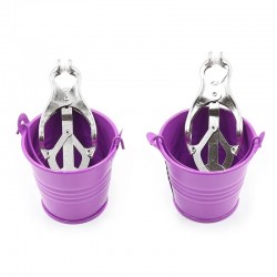 Зажимы для сосков с ведерками для жидкости Bucket Nipple Clamps Purple