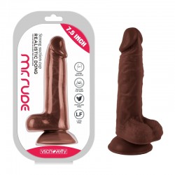 Realistic Dong Brown Mr. Suction Cup Dildo Rude 7.5