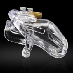 Embedded Padlock Design Male Chastity Cage Device - L   