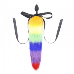      Silicone Plug Rainbow Tail   