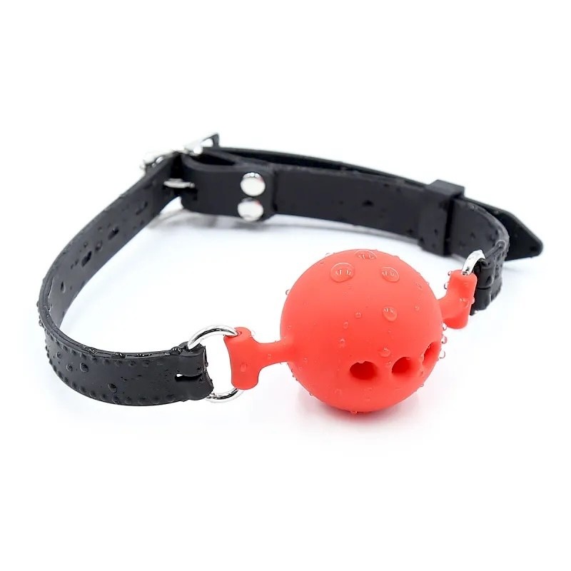 Кляп с отверстиями Gag Silicone Ball Red. Артикул: IXI62672