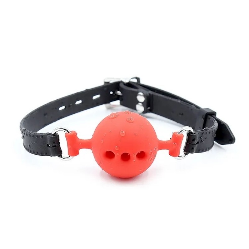 Кляп с отверстиями Gag Silicone Ball Red. Артикул: IXI62672