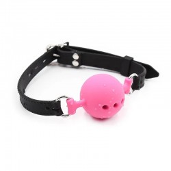 Gag with silicone ball Pink