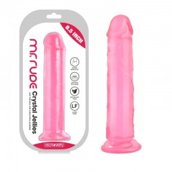 Suction Cup Dildo Crystal Jellies Realistic Dildo Pink Mr. Rude 8.5