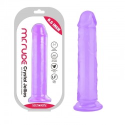 Suction Cup Dildo Crystal Jellies Realistic Dildo Purple Mr. Rude 8.5