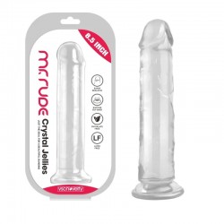 Crystal Jellies Realistic Dildo Clear Mr. Rude 8.5