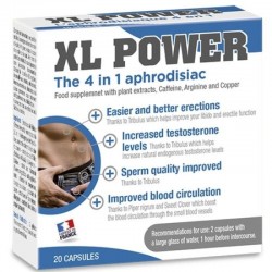    XL Power Aphrodisiac Erection Capsules, 20 