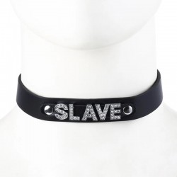 Leather Collar-SLAVE   